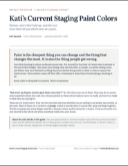 Cover of Kati&rsquo;s Current Staging Paint Colors